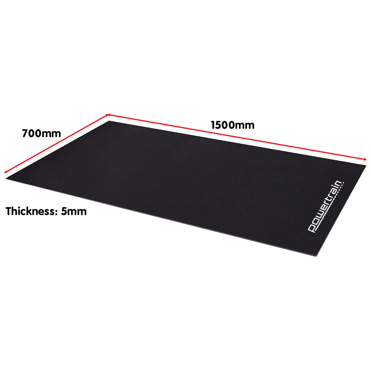 1.5m Fitness Gym Floor Protector Black Exercise Equipment Mat Home