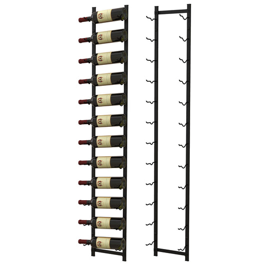 12 Bottles Wall Mounted Wine Hanging Wine Display Black Rack