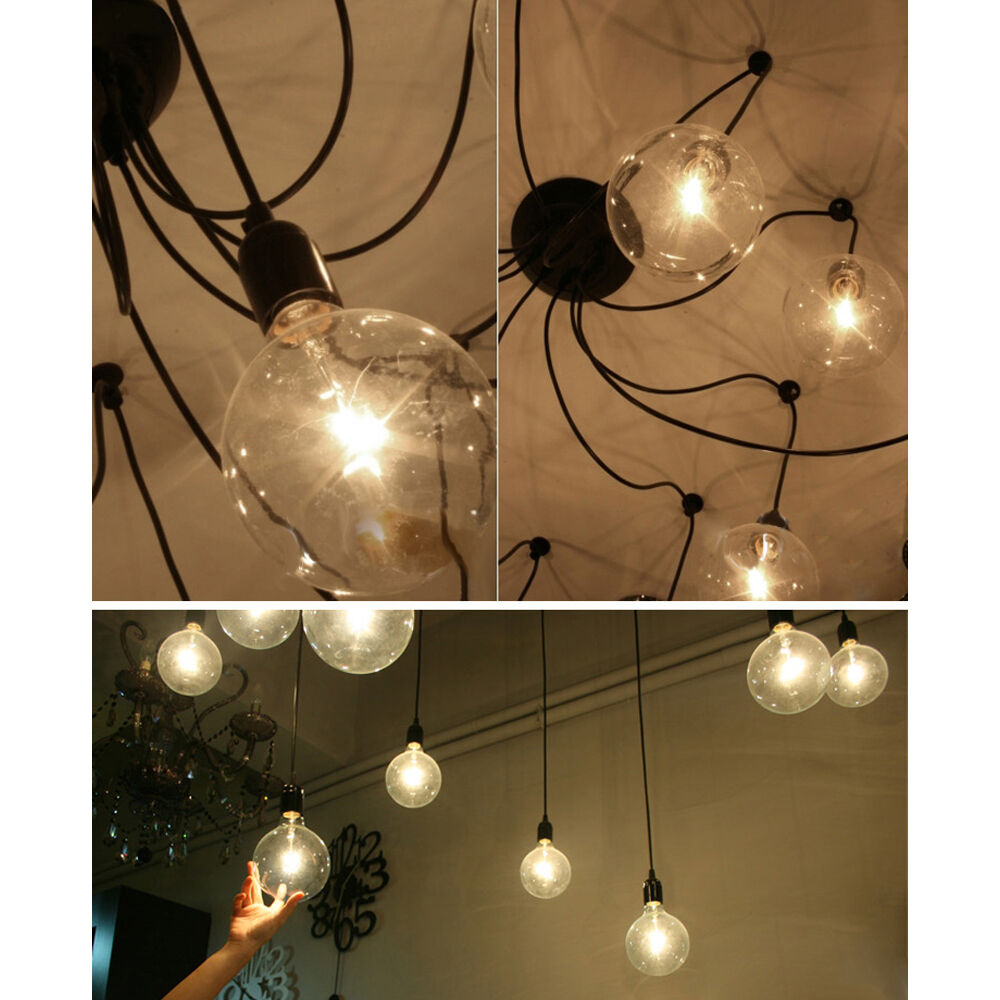 10 Heads Hanging Black Lighting Pendant Ceiling Light Home Lamp