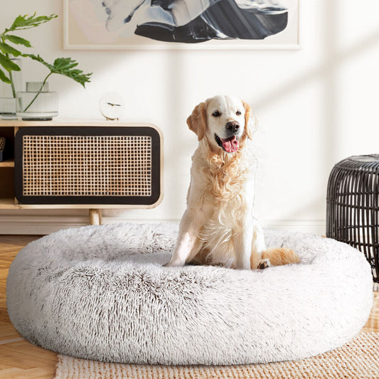 110cm Charcoal Sleeping Comfy Pet Dog Cat Calming Pet Bed Extra Large
